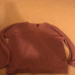 Pinkish color sweater- wrap front